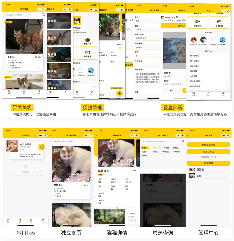 图片[1]-校园流浪猫信息记录分享小程序源码