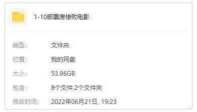 主题系列《票房惨败的经典电影精选集》10部(53.96GB)视频合集【百度云/阿里云网盘下载】
