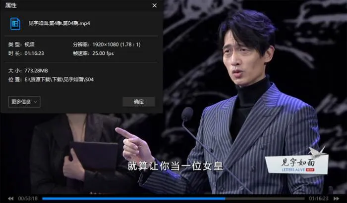 综艺节目《见字如面》全5季(MP4/42.43GB)高清/国语中字/视频合集【百度云/阿里云网盘下载】