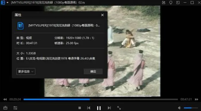 国产剧《浣花洗剑录》全20集(张国荣主演)高清1080P/粤语无字/电视剧合集