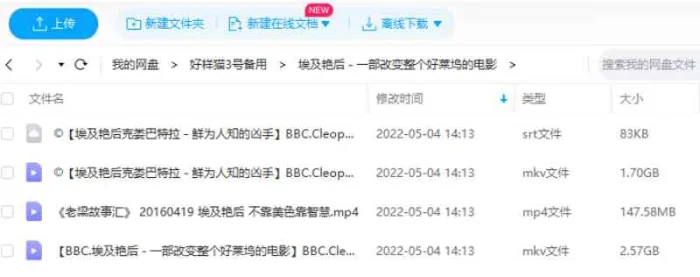 纪录片《埃及艳后-一部改变整个好莱坞的电影》视频英语外挂中字[MKV/4.42GB]百度云网盘下载