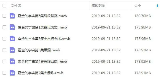 纪录片《斯蒂芬·霍金的宇宙》BBC出品(高清6集)英音中字视频合集【百度云网盘下载】
