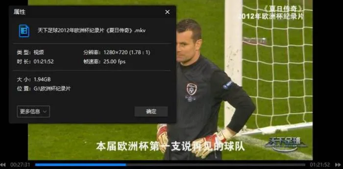 欧洲杯纪录片(1960-2016)视频大合集[MKV/MP4/26.47GB]百度云网盘下载