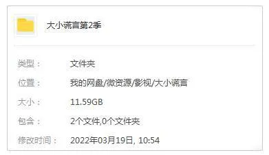 美剧《大小谎言》第2季(安德里亚·阿诺德执导)高清1080P/原声/内嵌官中/视频合集【百度云网盘下载】