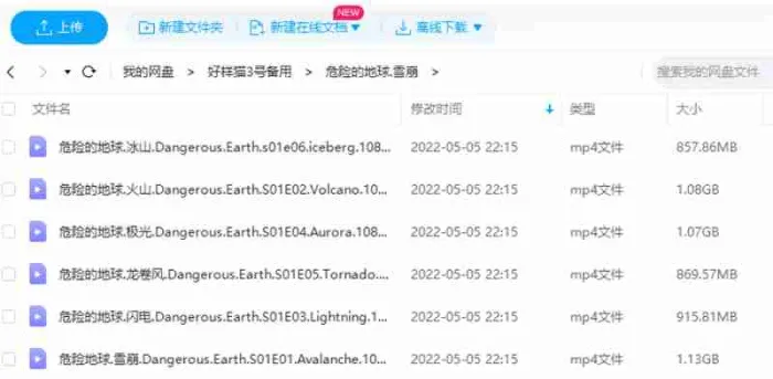 BBC纪录片《危险的地球》视频6集英语中字[MP4/5.86GB]百度云网盘下载
