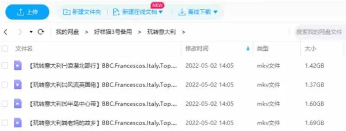 BBC纪录片《玩转意大利》视频4集英语中字[MKV/6.09GB]百度云网盘下载