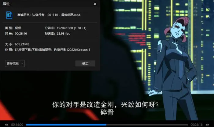 动画《赛博朋克：边缘行者》全10集(Trigger制作)高清/原声中字/视频合集【百度云网盘下载】