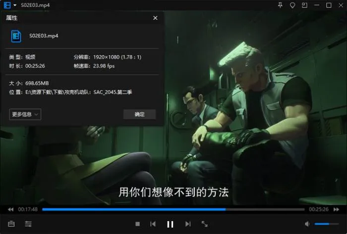 动画《攻壳机动队：SAC_2045》第2季(Netflix独播) 高清/日语中字/视频【百度云网盘下载】