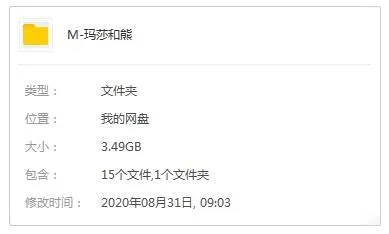 动画《玛莎和熊》全45集(俄罗斯动画)高清/英语无字/视频合集【百度云网盘下载】