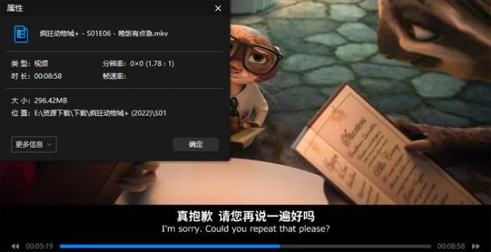 动画《疯狂动物城+》(2022) 全6集 英语 官方中字