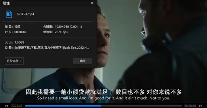 美剧《黑鸟/Black Bird》全6集(迈克尔·R·罗斯卡姆执导)高清/原声中英双字/视频合集【百度云网盘下载】