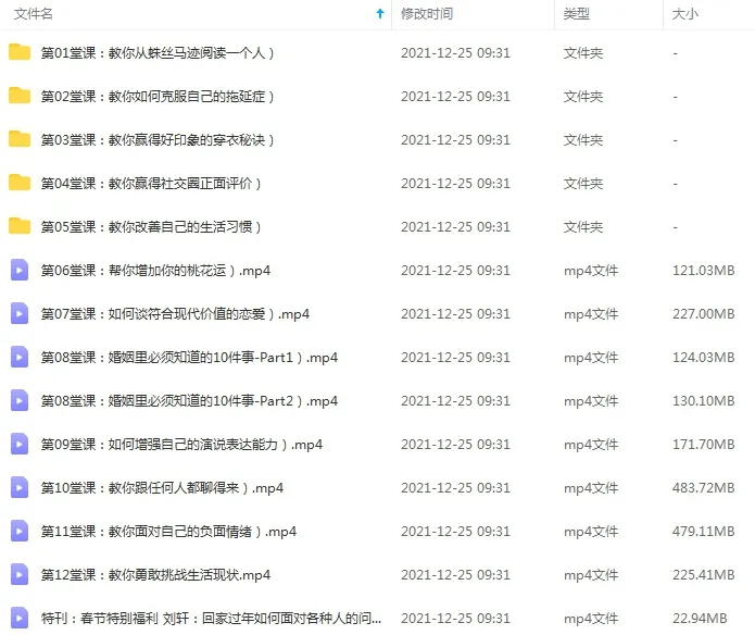 [心理学]《刘轩：教你巧用心理学，过有效率人生》[12讲(视频课程)资料合集]【百度云网盘下载】