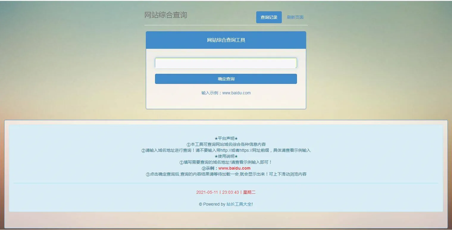 P20 网站站长综合seo查询工具源码