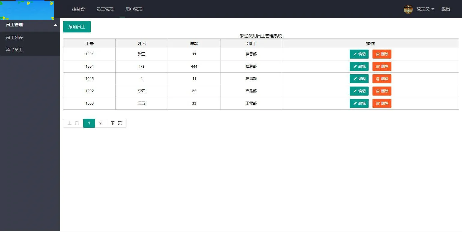 K351 ThinkPHP内核简单员工管理系统源码