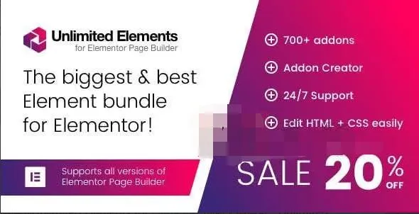 Unlimited Elements for Elementor Pro 1.5.83汉化中文版|Elementor高级扩展元素包WordPress插件