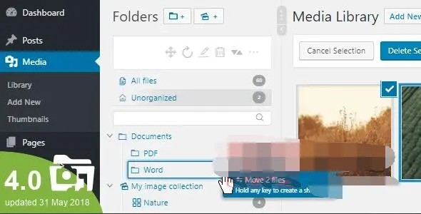 Real Media Library 4.12.2汉化中文破解版|WordPress媒体库图片视频文件管理插件