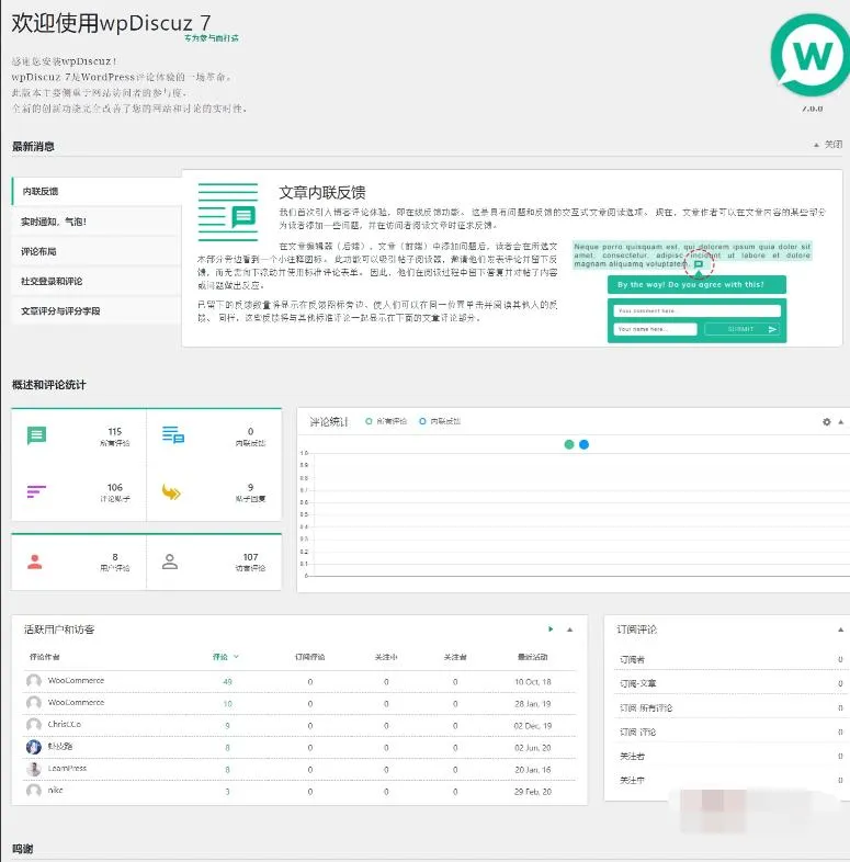 wpDiscuz 7.2.0汉化中文破解版|评论增强及评论自定义WordPress插件