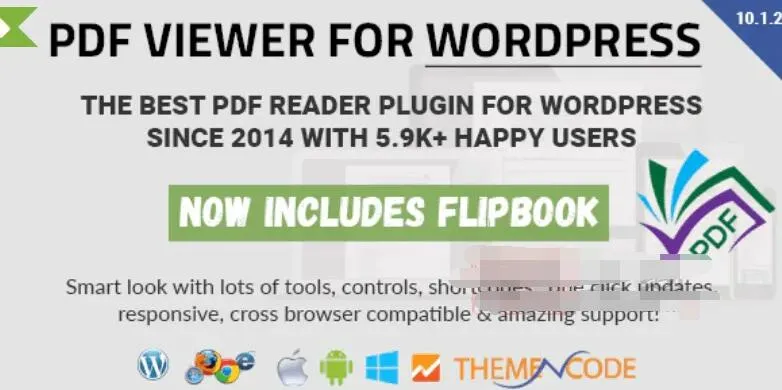PDF viewer for WordPress 10.1.1汉化中文破解版|PDF查看器WordPress的PDF阅读器插件