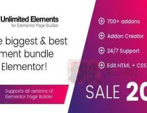 Elementor Pro 1.4.73 无限元素汉化破解版：高级扩展元素包 WordPress 插件-小文资源网