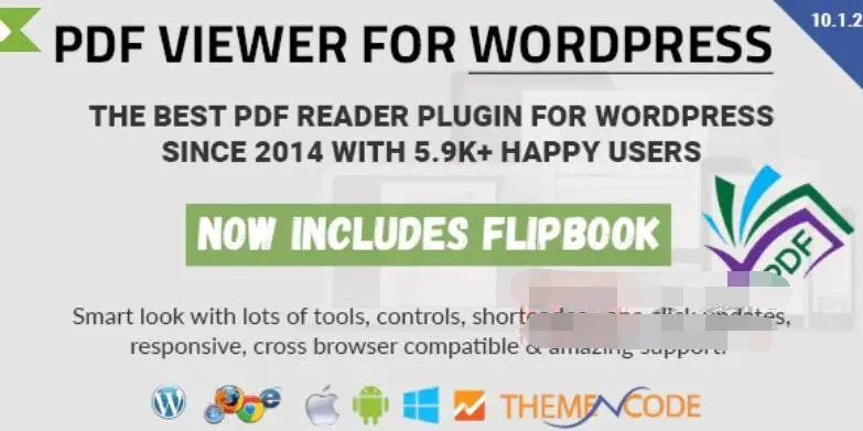 PDF viewer for WordPress 10.2汉化中文破解版|PDF查看器WordPress的PDF阅读器插件