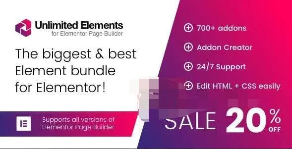Unlimited Elements for Elementor Pro 1.4.75汉化中文破解版|Elementor高级扩展元素包WordPress插件