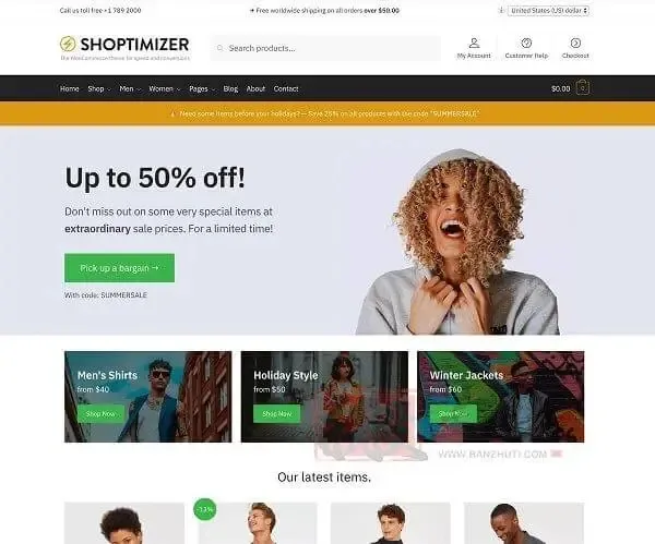 Shoptimizer 2.5.1汉化中文版|服装服饰极速优化WooCommerce WordPress电商企业主题模板