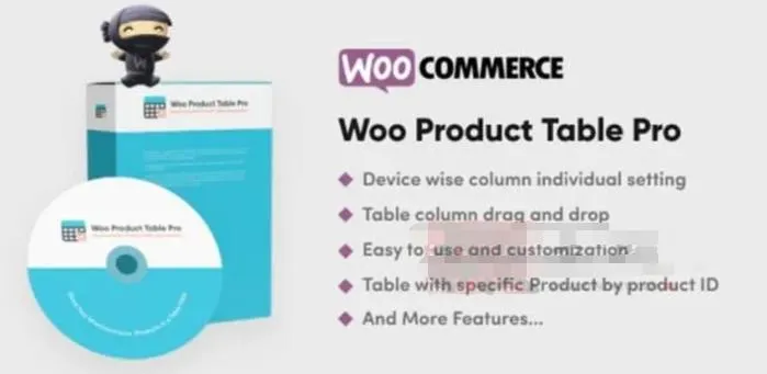 Woo Product Table Pro 8.0.1汉化中文版|WooCommerce产品表字段简码生成WordPress插件