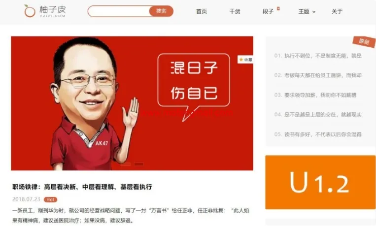 wordpress博客主题柚子皮5.7破解无限制版