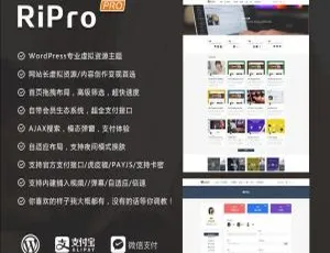 必看！WordPress主题RiPro v8.6无限制版
