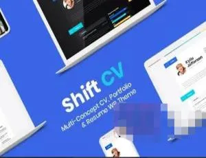 ShiftCV 3.0.8汉化中文版：创意个人博客、简历、作品集必备WordPress主题模板