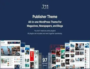 Publisher Pro 7.12.0汉化中文版：杂志报纸博客一体化WordPress主题