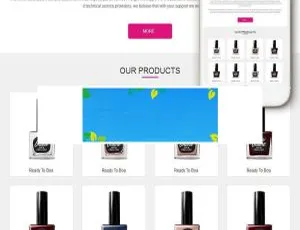 《外贸化妆美容公司必备！HTML5 响应式织梦模板，自适应手机端》-小文资源网