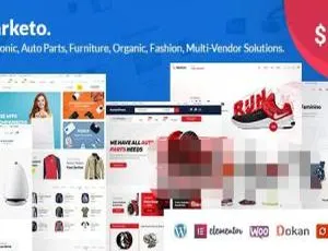 Marketo 5.2.0汉化版：电商服饰与多供应商市场的Woocommerce WordPress主题-小文资源网