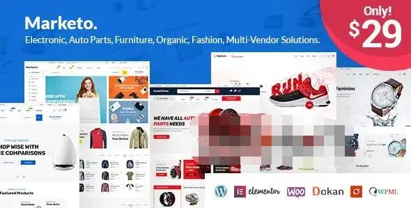 Marketo 5.2.0汉化中文版|电子商务服饰和多供应商市场Woocommerce WordPress主题