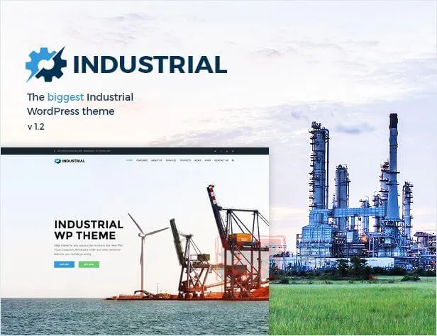 Industrial 1.7.0完美汉化中文版|工业制造工厂响应式WordPress主题模板
