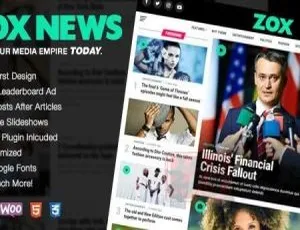 Zox News 3.16.0汉化中文版：新闻杂志CMS的响应式WP主题模板-小文资源网