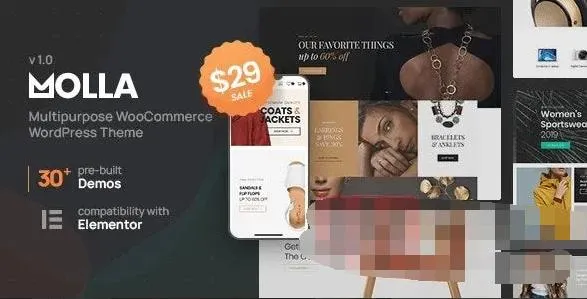 Molla 1.4.1汉化中文版|多功能电子商务WooCommerce WordPress主题模板