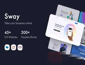 必看！Sway 2.9汉化中文版，带页面生成器的WordPress企业主题模板