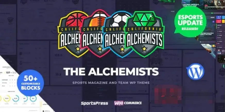 Alchemists 4.5.3汉化中文版|体育新闻运动游戏竞技WordPress主题模板
