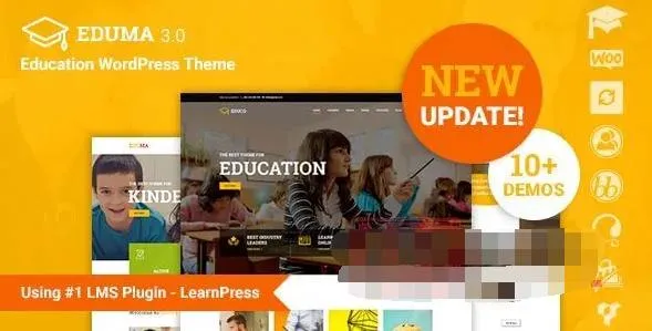 Eduma 5.1.6汉化中文专业版|在线教育培训学校LMS响应式WordPress主题模板