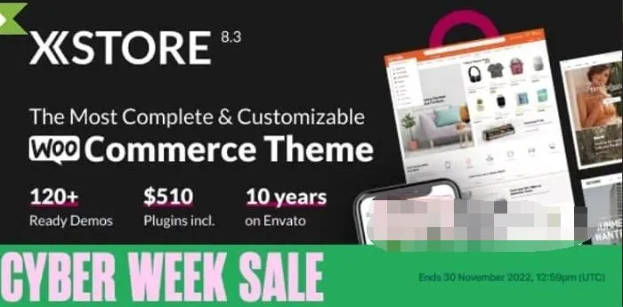 XStore 9.0.1汉化中文版|高级多功能自定义WooCommerce主题模板