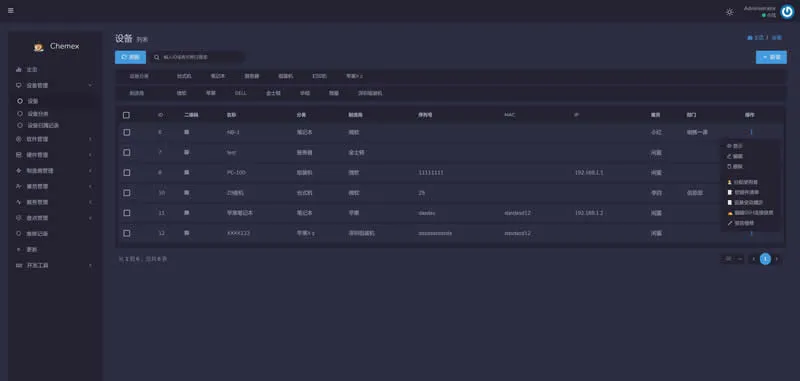 Chemex资产管理运维平台 v2.0.6