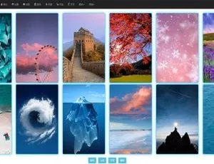 HTML 版自适应手机电脑端的在线手机壁纸图片采集网站源码