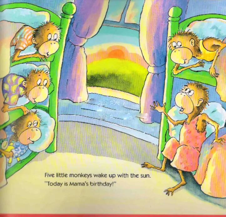 [英语绘本]《Five Little Monkeys五只猴子》[英文字幕][全10册][300MB][百度网盘]