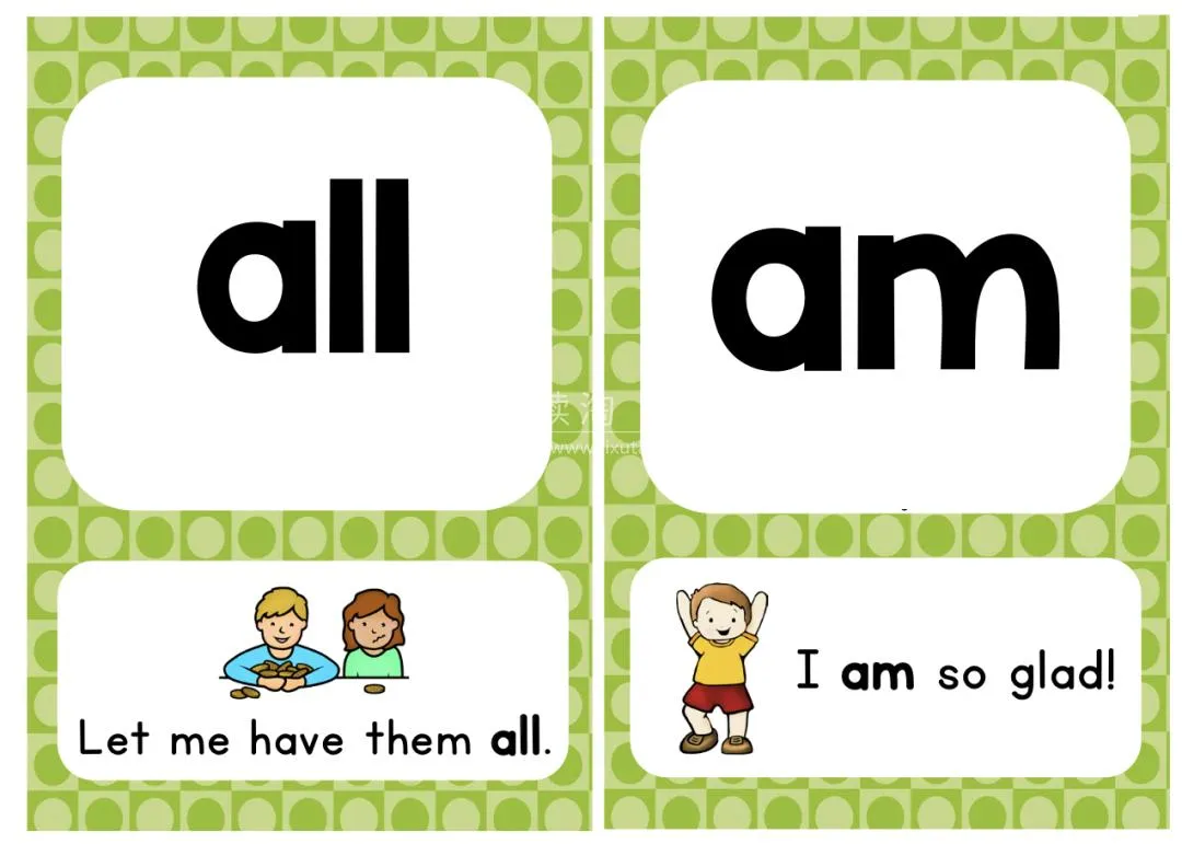 [英语教材]《Sight Word Sentence Cards》[英文字幕][5个级][11M][百度网盘]