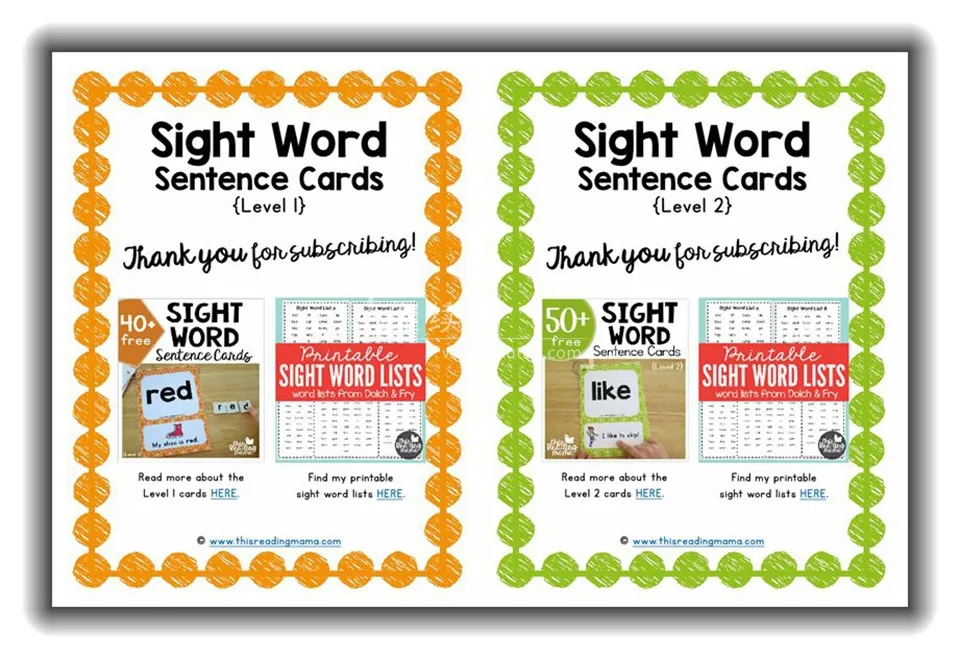 [英语教材]《Sight Word Sentence Cards》[英文字幕][5个级][11M][百度网盘]