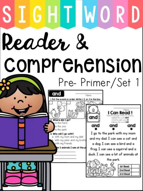 [英语教材]《Sight Word Read Comprehension高频词阅读理解练习册》[英文字幕][全3册共200多页][22M][百度网盘]