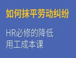 必看！梁伟权揭秘如何快速抹平劳动纠纷 3.13GB 资料百度云盘下载-小文资源网