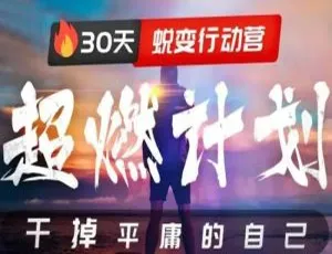 30天蜕变行动营：超燃计划，干掉平庸，百度云1.32GB资源速下-小文资源网