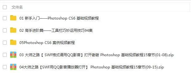 [PhotoShop CS6新手入门到高手教程视频合集][AVI/SWF/9.74GB]百度云网盘下载